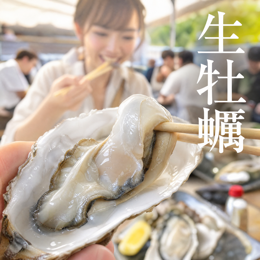 女川産殻付生牡蠣